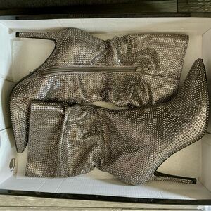 Thalia Sodi pewter boots size 8.5